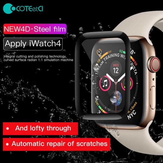 Screen Protector Glass Armor 4D for Apple Watch Serires 5 & 4 size 44mm by Coteetci