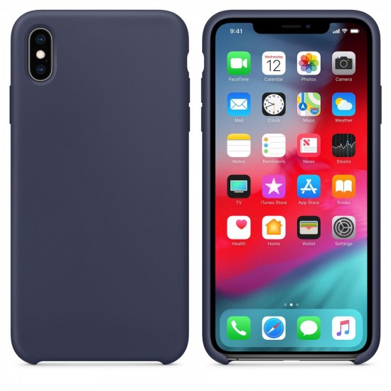 cover iPhone XS & iphone x Silicone Case dark blue by OFIYAA