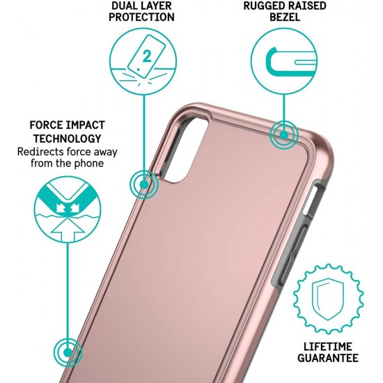 Pelican Adventurer iPhone Xs Max Case Metallic Rose Gold & Grey