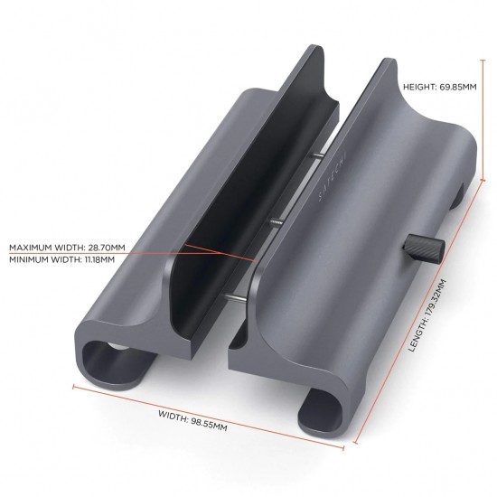 SATECHI UNIVERSAL VERTICAL LAPTOP STAND Space Gray