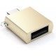 SATECHI Type-C - Type A USB Adapter Gold