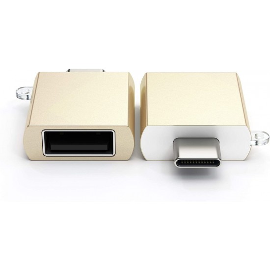 SATECHI Type-C - Type A USB Adapter Gold