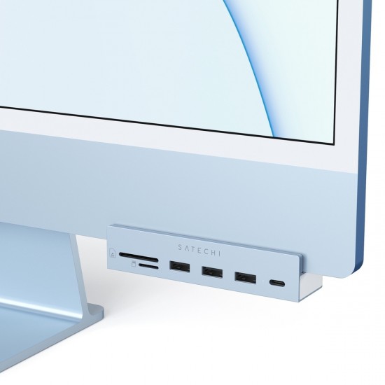 SATECHI USB-C CLAMP HUB FOR IMAC 24 BLUE