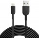 Anker Powerline II usb a to LIGHTNING charging cable SIZE 3 mter BLACK
