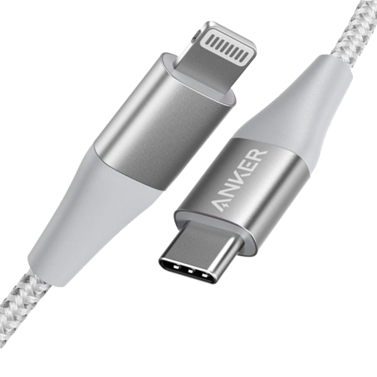 ANKER Cable PowerLine +II Type-C to iPhone 90m  Silver