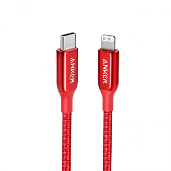 Anker PowerLine +II USB-C Cable to Lightning 3ft Red