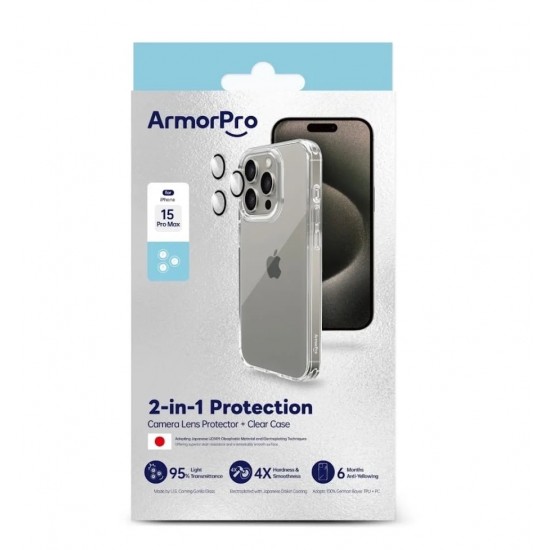 ARAMOR PRO PACKGE 360 FOR iPhone 15 PRO Pro Max COVER Compatible MAGSAFE & PROTECTOR CAMERA