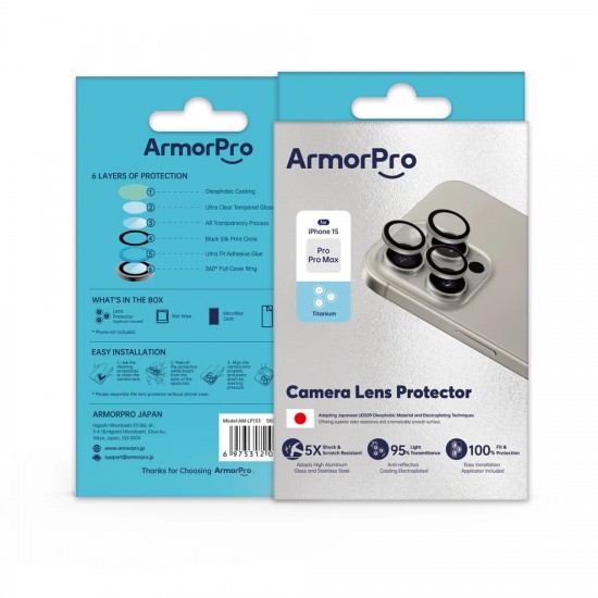 ArmorPro Camera Lens for iPhone 15 Pro & 15Pro Max