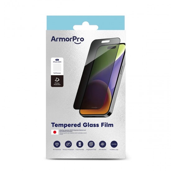 ARMORPRO TEMPERED GLASS SCREEN FOR IPHONE 14  PRO MAX PRIVICEY CLEAR EDGE TO EDGE