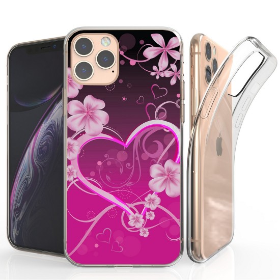 cover Flex Gel Suitable For Apple iPhone 11 Pro Max 6.5 Pink Rosy Heart by beyondcell