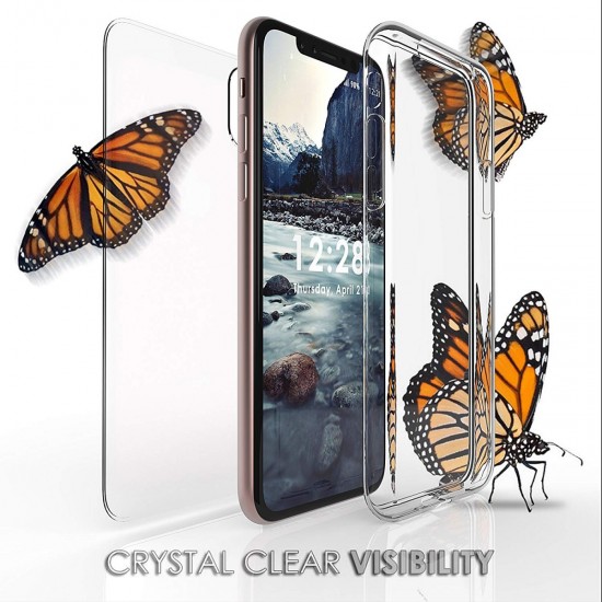 cover for iphone xs Max Trishield Gear Trimax Ultra Slim Transparent Clear Hybrid Shock Absorbing Scratch Resistance With Built In Screen Protector Flexible Gelby by beyondcell