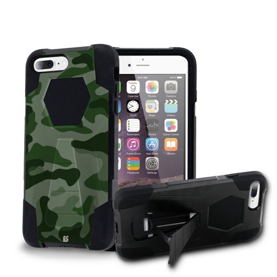 beyondcell hyber Case 2 For Apple iPhone 8plus & iPhone 7plus Green Camouflage