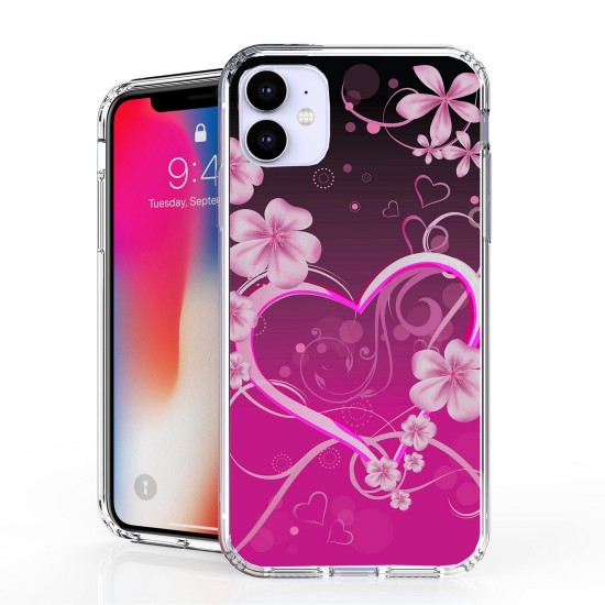 cover Flex Gel Suitable For Apple iPhone 11 Pink Rosy Heart by beyondcell