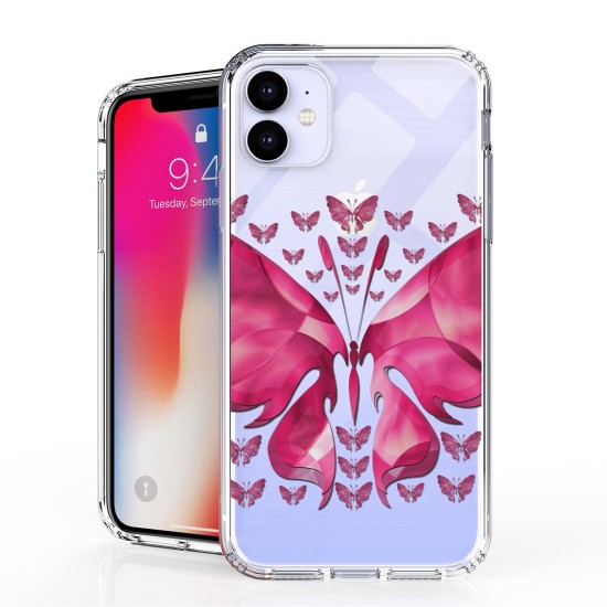cover Flex Gel Suitable For Apple iPhone 11 Pink Butterfly by beyondcell