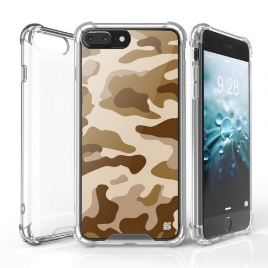 AquaFlex Shock Bumper For Apple iPhone 8 plus & iPhone 7 plus Desert Storm Camouflage by beyondcell