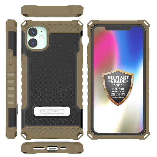 cover Tri Shield Suitable For Apple iPhone 11 Black FDE  Flat Dark Earth TPU by beyondcell