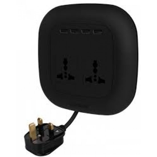 CAPDASE POSH USB and Duo AC Socket Charger UK Plug Black