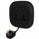 CAPDASE POSH USB and Duo AC Socket Charger UK Plug Black