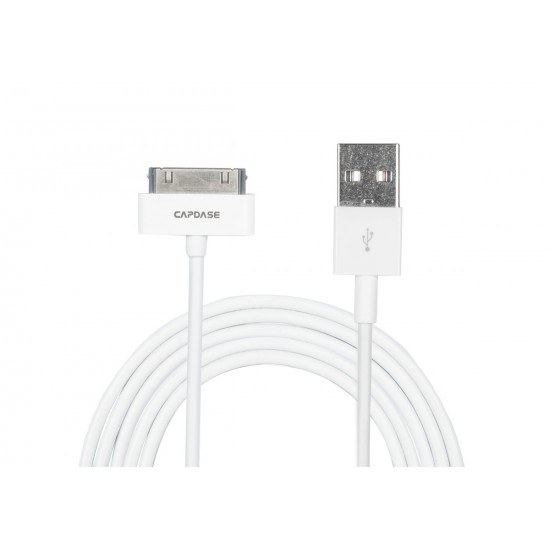 CAPDASE Sync & Charge Cable IPHONE,IPOD,IPAD SERIES 30 PIN 1.2M WHITE