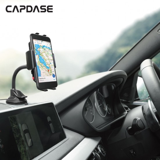 CAPDASE Car Mount-Wind Dash UNIVERSAL FOR PHONE RACER CROSS-GOOSENECK ARM BLACK