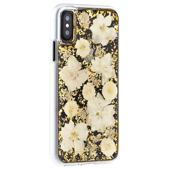 cover for iPhone X Karat Petals collection pairs Series Case - Antique White by Case-Mate