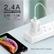 Choetech Wall Charging USB Port 12W  White