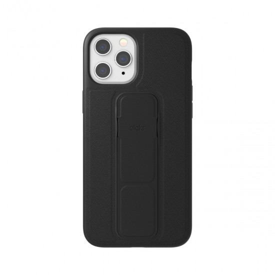 COVER IPHONE 12 PRO MAX SAFFIANO STAND & GRIP CASE BLACK