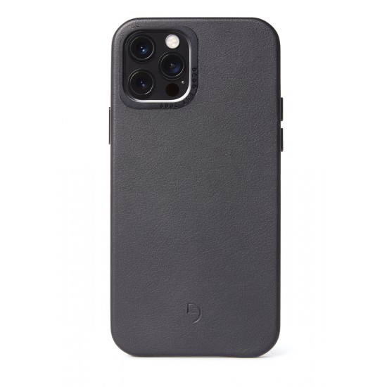 Cover for iPhone 12 Pro Max Real Leather Black by Decode