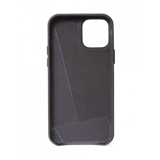 Cover for iPhone 12 Pro Max Real Leather Black by Decode