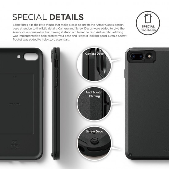 elago cover S7P ARMOR for iPhone 8 Plus Black