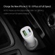 Car Charger QC 3.0 & PD  Power Delivery  45W 2-Port USB-A & USB-C Car color white by ESR