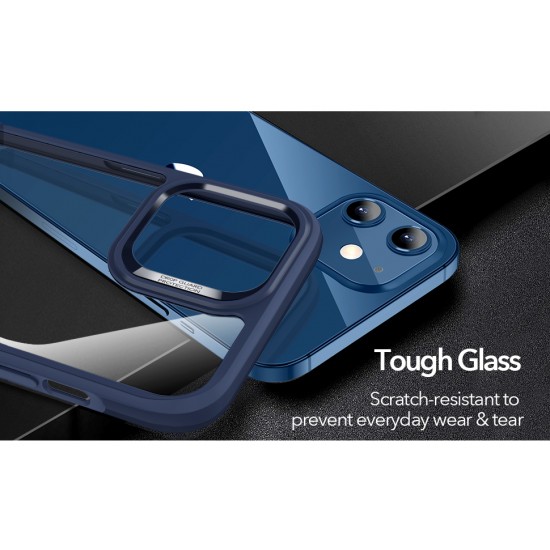  cover for Phone 12 mini Ice Shield Case Blue Frame Clear Back by esr-gear 