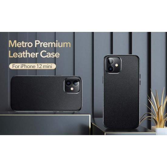  iPhone 12 mini Metro Premium Leather Case black by esr-gear 