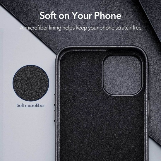  iPhone 12 & 12 Pro Metro Premium Leather Case black by esr-gear 