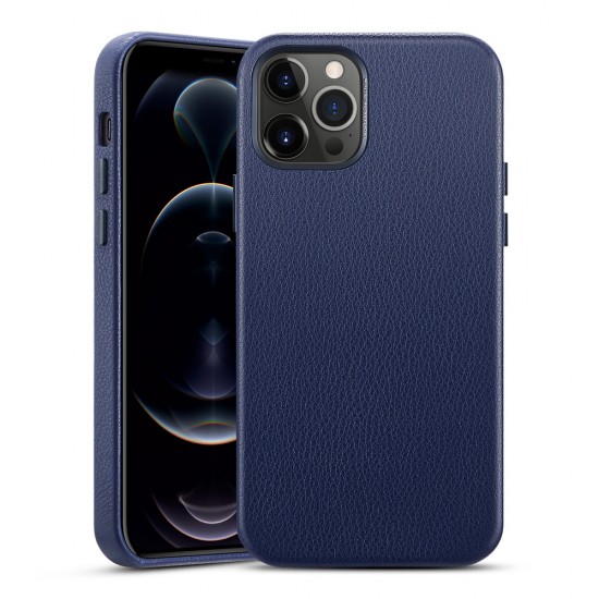  iPhone 12 & 12 Pro Metro Premium Leather Case blue by esr-gear 