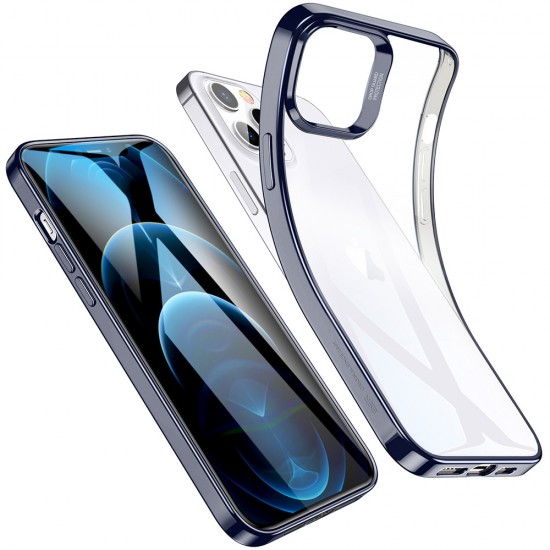  cover for Phone 12 pro Max Halo Case Clear withe edge blue by esr-gear 