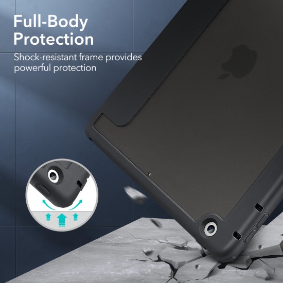 cover for ipad 10.2 inch Rebound Hybrid Case Pro Black by esrgear