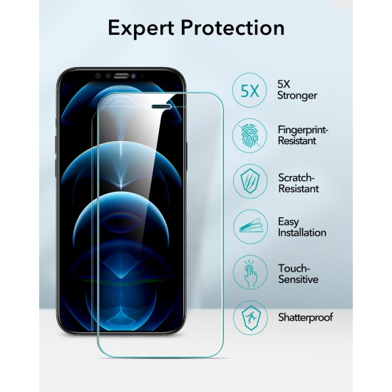  glass screen Screen Shield 2 in Pack for iPhone 12 pro Max Clear by esr-gear