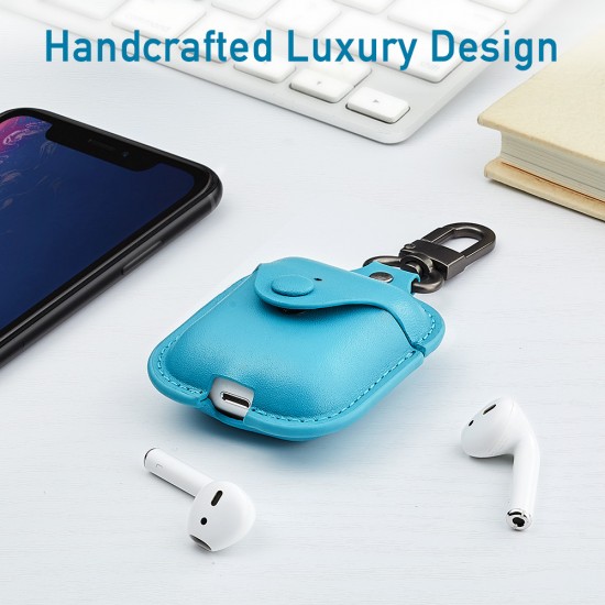 Leather Case For Apple AirPods Oxford Blue by esrgear