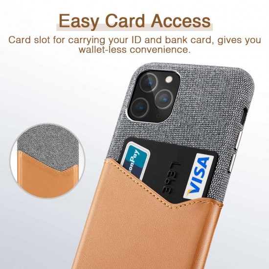cover iPhone 11 pro Max Metro Wallet Case Gray & Brown by esrgear