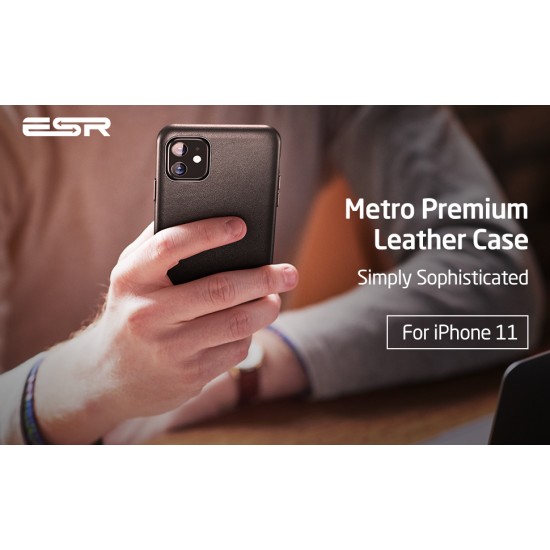 iPhone 11 Metro Premium Leather Case black by esr-gear 