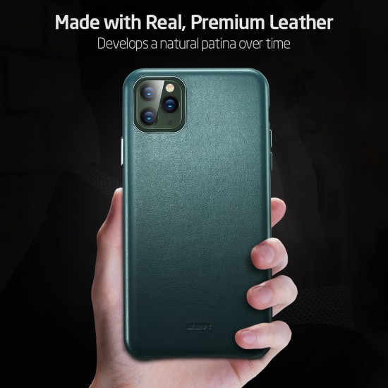  iPhone 11 Pro Max Metro Premium Leather Case Pine Green by esr-gear 