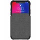cover iPhone X S  Exec 3 Series Case  Leather Flip Wallet Case- clear & gray by Ghostek