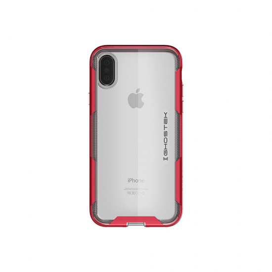 cover  iPhone X Clear Protective Case by ghostek clear&Red
