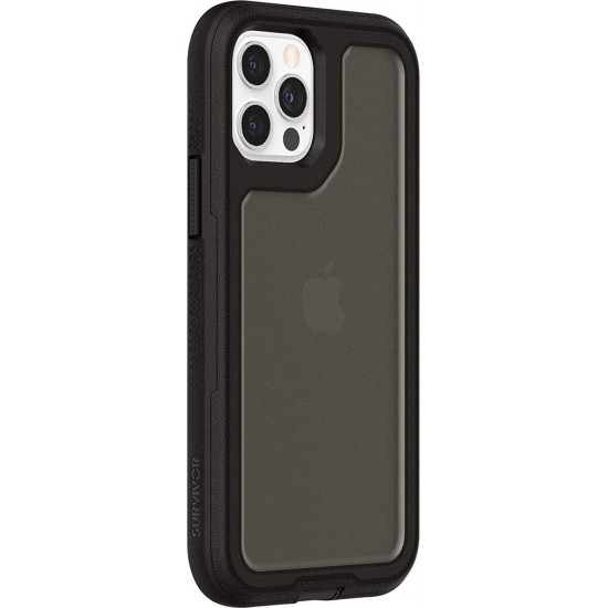 Cover for iPhone 12 Pro Max Survivor Extrem Asphalt Black by griffin