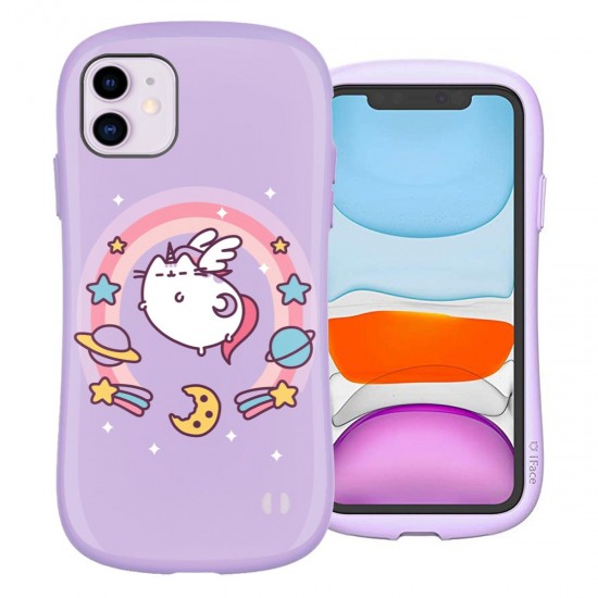 iFace x Pusheen The Cat First Class Series iPhone 11 Cute Dual Layer Hybrid Shockproof Protective  pusheenicorn purple 