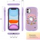 iFace x Pusheen The Cat First Class Series iPhone 11 Cute Dual Layer Hybrid Shockproof Protective  pusheenicorn purple 