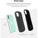 iFace First Class Series for iPhone 11 Case Cute Dual Layer TPU and Polycarbonate Hybrid Shockproof Protective Cover white & black 