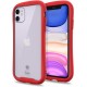 iFace Reflection Series iPhone 11 Clear & Red Case Cute Dual Layer TPU & 9H Tempered Glass Hybrid Shockproof Protective Cover 