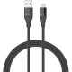 Fast Charging USB C to Lightning Cable 3ft black by iluv